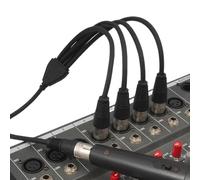 Câble Répartiteur Audio 1 Femelle 4 Mâles Câble Prolongateur Audio | Répartiteur Pour Microphone Adapté Pour Table De Mixage, Amplificateur, Enceinte Active Et Contrôleur D'Éclairage