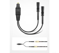 Câble répartiteur audio optique numérique 1 entrée 2 sorties pour box TV, barre de son, casque prenant en charge la transmission longue distance avec contrôle du volume indépendant (1 pièce)