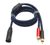 Câble répartiteur blindé 3 broches XLR vers 2RCA pour systèmes de son en direct et home cinéma 1 m 2 m