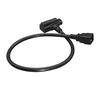 Câble répartiteur d'alimentation 20 vers C13 et 5-15R 16 A en forme de Y Cordon double port pour configurations d'imprimante d'ordinateur, câble de distribution flexible pour espaces de travail