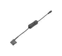 Câble répartiteur d'alimentation CC 5,5 x 2,1 mm vers 4 broches pour ventilateur PC Molex Cordon adaptateur avec bouton de commutation Câble d'extension d'alimentation pour ventilateur PC 13"