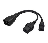 Câble répartiteur d'alimentation IEC320C20 vers C13+C19, robuste, en Y, 16-20 A, 250 V