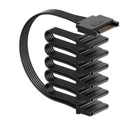 Câble répartiteur d'alimentation SATA 6 voies, 15 broches SATA vers 3/4/5/6 pour HDD, SSD, lecteurs optiques, câble d'extension de connecteur d'alimentation SATA 1 in 3 40cm