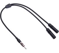 Câble Répartiteur D'antenne DIN Double Femelle Universel Antenne De Véhicule Prise Femelle/Mâle DIN Adaptateur pour Autoradio en Y Convertisseur De Diversité Stéréo pour Voiture FM AM