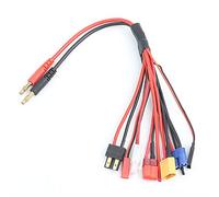 Câble Répartiteur de Connecteur D'adaptateur de Chargeur de Batterie RC Lipo, Fil de Conversion Octopus 8 en 1 vers Prise Banane 4,0 Mm, Prise de Charge Multifonction pour Chargeur IMAX B6