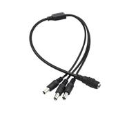 Câble répartiteur de courant CC de 5,5 x 2,1 mm, 1 à 2/3/4/5/6/8 voies, 5 V, 12 V, 24 V, câble adaptateur secteur pour bande lumineuse LED, caméra de vidéosurveillance (1 femelle à 3 mâles)