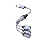 Câble répartiteur de type C mâle vers 3 USB 2.0 femelle, câble d'extension USB C, concentrateurs de données et de charge, adaptateur divisé