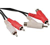 Câble répartiteur double RCA Phono Y 2 voies empilable 0,5 m 2 m 2 m 3 m Rouge Blanc 2 m