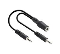 Câble répartiteur en Y 3,5 mm stéréo femelle vers double 3,5 mm mâle pour écouteurs, haut-parleurs, appareils mobiles, répartiteur stéréo sans bruit avec câblage en cuivre