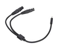 Câble répartiteur en Y XLR stéréo symétrique vers 3,5 mm pour équipements audio, adaptateur double microphone avec boîtier renforcé et