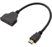 Câble Répartiteur Hdmi 1 Entrée 2 Sorties, Adaptateur Hdmi Pour Duplication De Signal, Compatible Avec Xbox, Ps3, Hdtv, 1080P,Multiprise Hdmi Pour Tv, Longueur 30 Cm, Connecteur Plaqué Or[Z1450]