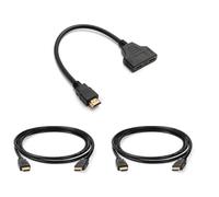 Câble Répartiteur HDMI 1 Entrée mâle 2 Sorties femelles + 2 Câbles HDMI 1 mètre - Connecter HDMI à 2 périphériques - Straße Tech ®