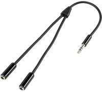 Câble répartiteur jack Speaka Professional, jack mâle 3,5 mm / 2x jack femelle 3,5 mm, noir , 0,2 m SpeaKa Professional