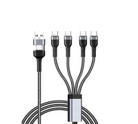 Câble Répartiteur Multi USB C Synchronisation de Charge 1 PCS 1.2 m Câble Charge 4 en 2 avec 4 Ports TypeC Compatible avec iPhone 15 Samsung Galaxy S24 S23 Ultra