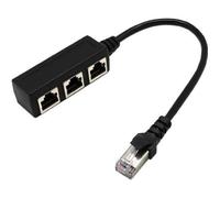 Câble répartiteur RJ45 - SNAKIOX - 3 voies - Noir - Cordon de raccordement