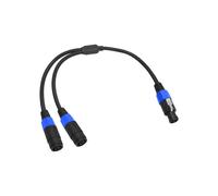 Câble Répartiteur Speakon Mâle Vers 2 Femelles, Câble Audio à Verrouillage par Rotation, Connecteur de Haut-Parleur NL4FC à 4 Conducteurs.