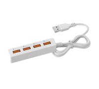Câble répartiteur USB 2.0 4 en 1 pour le chargement USB mâle vers 4 USB 2.0 femelles Câble d'extension de données Adaptateur répartiteur USB avec adaptateur d'alimentation
