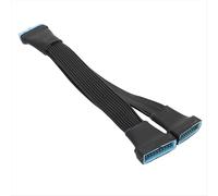 Câble répartiteur USB 3.0 femelle vers mâle 19/20 broches à 2 ports pour accessoires de carte mère, cordon adaptateur d'extension interne