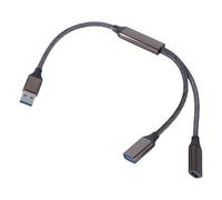 Câble répartiteur USB 3.0 Y à vitesse rapide pour un chargement efficace des appareils et synchronisation des données sur ordinateurs et consoles de jeu Hub USB femelle