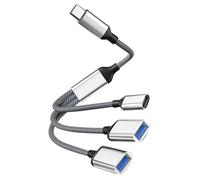 Câble Répartiteur USB Adaptateur de Partage de Données Câble USB C OTG Adaptateur de Téléphone, pour Téléphone Portable