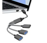 Câble répartiteur USB - Adaptateur de rallonge, rallonge de répartiteur USB, câble adaptateur, câble répartiteur de 1 pied pour voiture, ordinateur portable, PC, clavier, lecteur flash, transfert de
