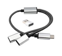Câble répartiteur USB C mâle vers 2/3 USB C femelle - Câble répartiteur USB Y pour appareils de type C - Poignée de jeu