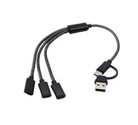 Câble répartiteur USB + type C vers Otgs multiports pour tablette, claviers, adaptateurs, convertisseurs, concentrateurs pour téléphone et tablette
