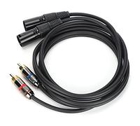 Câble Répartiteur XLR, Câble de Microphone Double Adaptateur de Câble XLR Mâle vers Double pour Système Audio Stéréo HiFi Système de Cinéma Maison(3 mètres JD6053-1)