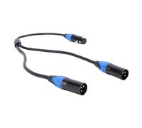 Câble Répartiteur XLR Y, Câble XLR Femelle à 3 Broches vers Double Mâle, Cordon de Microphone équilibré, Adaptateur Audio, Idéal pour la Connexion de Micro Stéréo