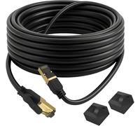 Câble Réseau 15M Cat 8 LAN RJ45 Ethernet 40G-2GHz Compatible avec Modem Routeur Switch Gigabit Ordinateur PC Smart TV Console de Jeu PS4-PS5-XBOX Ordinateur Portable Répartiteur CPL 15 Mètres
