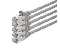 Câble réseau 1aTTack CAT5 FTP blindé avec 2x jeu de connecteurs RJ45 (5 pièces) 2m gris
