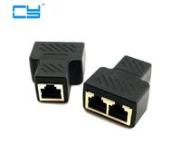 Câble réseau à double connecteur, adaptateur à deux ports réseau Rj45 femelle, répartiteur pour station d'accueil à 1 à 2 voies pour ordinateur portable,