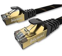 Câble réseau Bivani Cat 8.1 Premium de 2 mètres - 40 Gbps - 25gbase-t /40GBase-T - PIMF 2000 MHz - Câble Ethernet Gigabit Cat 8 blindé S/FTP avec fiche RJ45/protection en Nylon - Série Elite