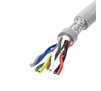 Câble réseau, Câble blindé de signal 0,5 mm2, 2 à 10 âmes, mètres, cuivre étamé en PVC(10-core x 0.5mm²)