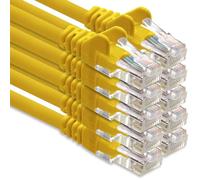 Câble réseau Câble CAT-6 RJ45 10x 0,25 m - jaune