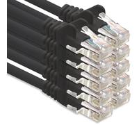 Câble réseau Câble CAT-6 RJ45 10x 0,25 m - Noir