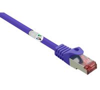 Câble réseau, câble patch Renkforce RF-4724920 RJ45 CAT 6 S/FTP 2.00 m violet avec cliquet d'encastrement, contacts dorés