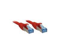Lindy Câble réseau 47160 Cat.6A S/FTP cuivre LSOH 500MHz - 30 cm rouge