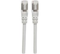 740616 RJ45 Câble réseau, câble patch CAT 6a S/FTP 0.50 m gris feuille de blindage, blindage par tresse, blindé, sans halogène