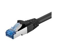 Câble réseau CAT 6a Wentronic 2m - Noir - SFTP - Sans halogène - Connecteur RJ-45 mâle - Or