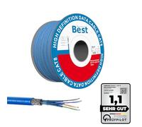 Câble réseau CAT 8 de 100 m, câble d'installation, câble LAN en cuivre, câble Ethernet, S/FTP, 40 Gbit/s, Cat 8 en cuivre pur, câble de données PoE++ LSZH, Simplex