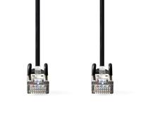 Câble réseau CAT5e - SF/UTP - Fiche RJ45 - Fiche RJ45-5 m - Rond - PVC - Noir - Étiquette