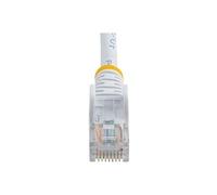 StarTech Câble réseau Cat5e UTP sans crochet - RJ45 M/M 2 m Blanc - Cordon Ethernet anti-accroc