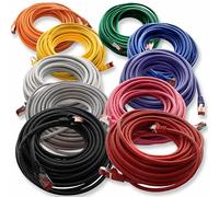Câble réseau Cat6 10x 1m CAT6 - blindage SFTP - Câble patch CAT.6 RJ45 Câble Ethernet Routeur LAN DSL Switch Panneau de brassage modem - 10 couleurs
