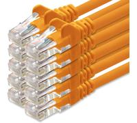 Câble Réseau Cat6 Cat 6-10X 0,5M - Rj45 Ethernet Lan Dsl Routeur Modem - Orange[CAB9163192]