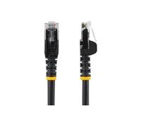 Câble réseau Cat6 Gigabit UTP sans crochet de 2m - Cordon Ethernet RJ45 anti-accroc - Câble patch Mâle / Mâle - Noir - Cordon de raccordement - RJ-45