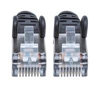 Câble Réseau Cat6A 30M Noir S/FTP Lsoh / LSZH Pvc Protégé Contre Les Accrocs