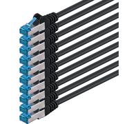 Câble Réseau Cat6A Cat6 Cat6 10 Gbit/S 10 M Noir - 10 Pièces Cat6A S-Ftp Double Blindage[ZHUJ0632]