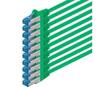 Câble Réseau Cat6A Cat6 Cat6 10 Gbit/S 5 M Vert - 10 Pièces Cat 6A S-Ftp Double Blindage[BLE7110802]