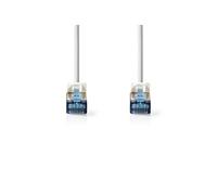 Câble réseau CAT6a | S/FTP | RJ45 mâle | RJ45 mâle | 3.00 m | Snagless | Rond | LSZH | Blanc | Label